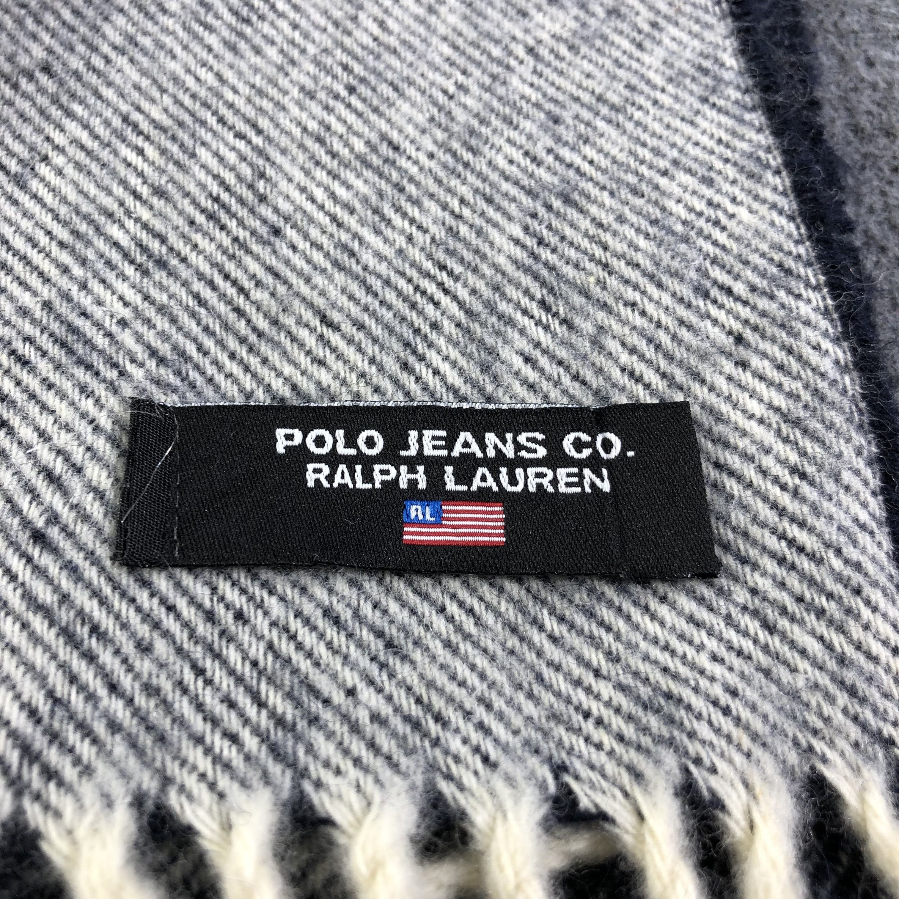 Polo Ralph Lauren Polo Ralph Lauren Jeans Big Logo Wool Scarf Muffler V1329 Size ONE SIZE - 6 Thumbnail
