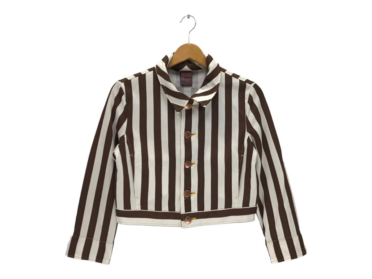 Jean Paul Gaultier Vintage Gaultier Jeans Jacket Jean Paul Gaultier Striped Size S / US 4 / IT 40 - 1 Thumbnail