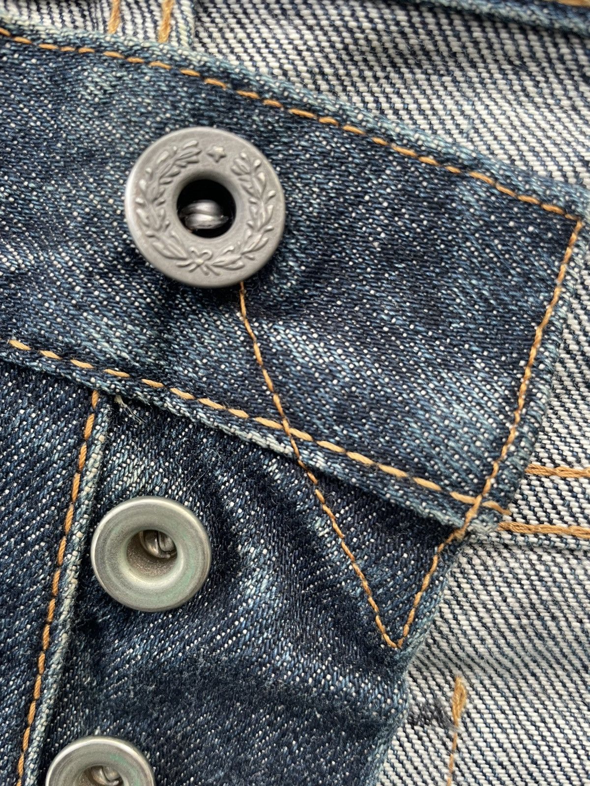 Japanese Brand Mark a Vintage Aging Wash Denim Size US 32 / EU 48 - 21 Thumbnail