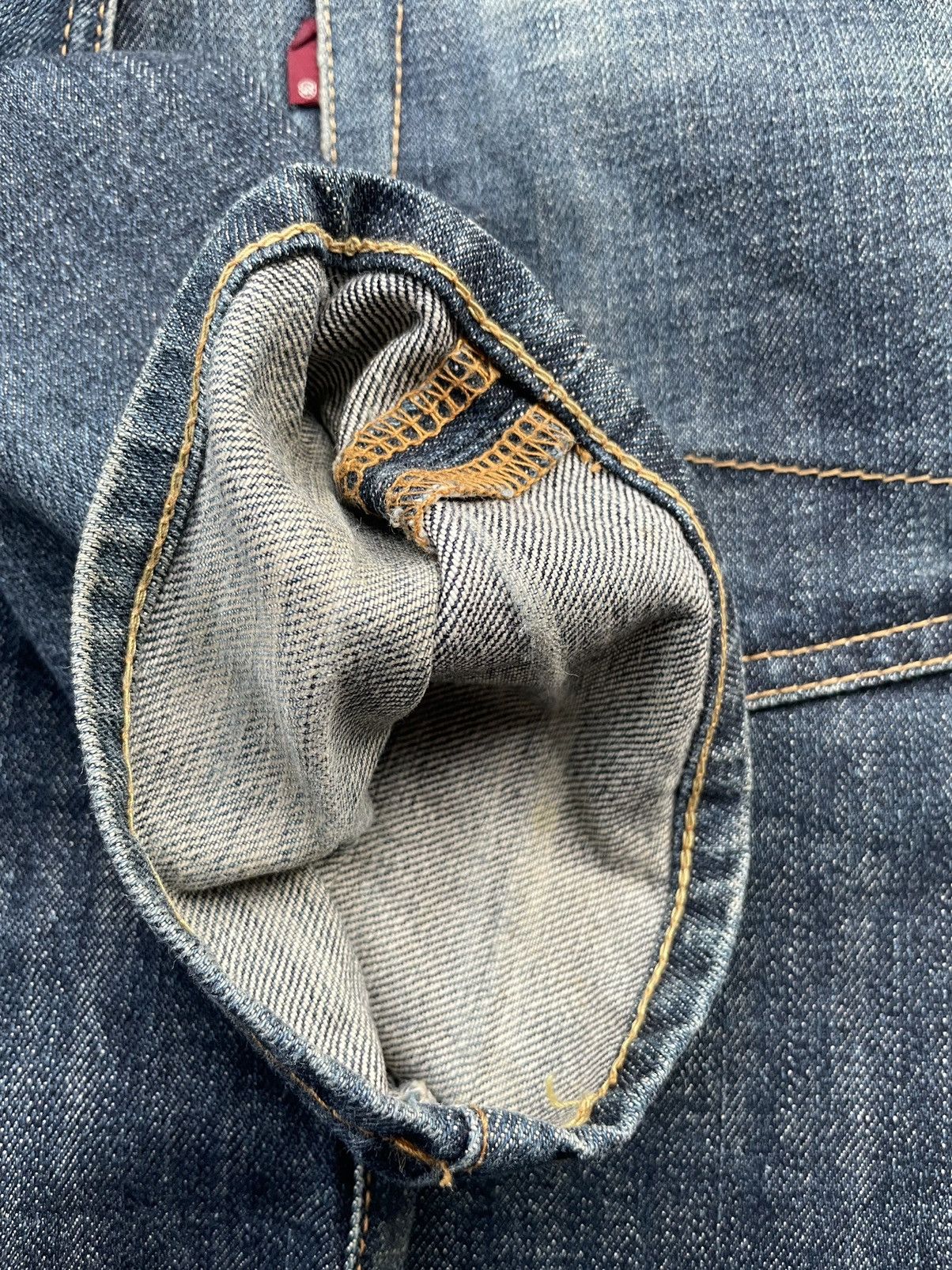 Japanese Brand Mark a Vintage Aging Wash Denim Size US 32 / EU 48 - 13 Thumbnail