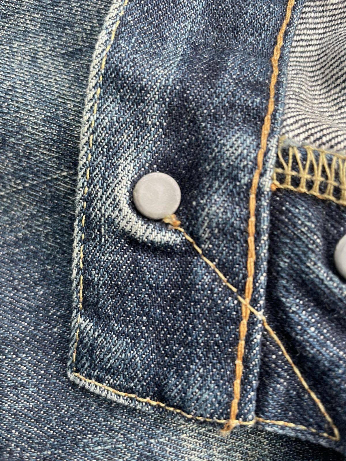 Japanese Brand Mark a Vintage Aging Wash Denim Size US 32 / EU 48 - 19 Thumbnail