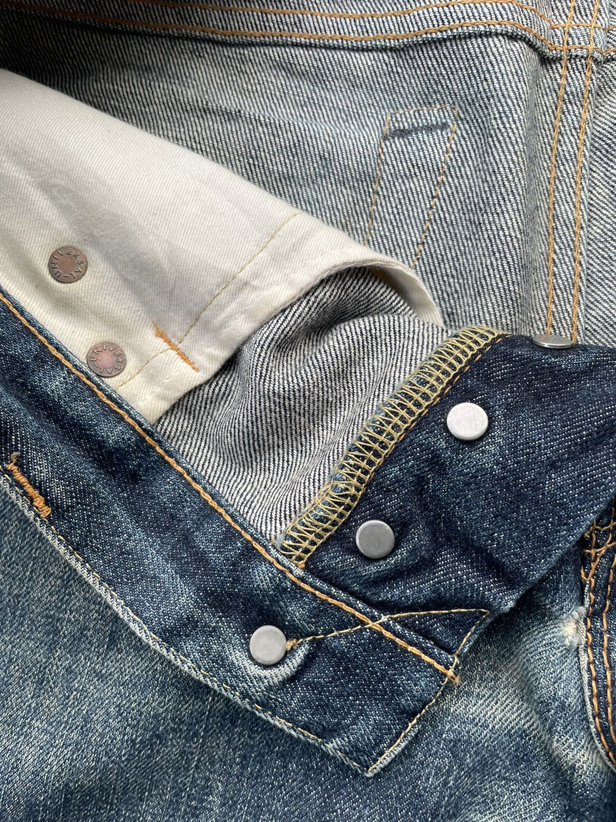 Japanese Brand Mark a Vintage Aging Wash Denim Size US 32 / EU 48 - 20 Thumbnail