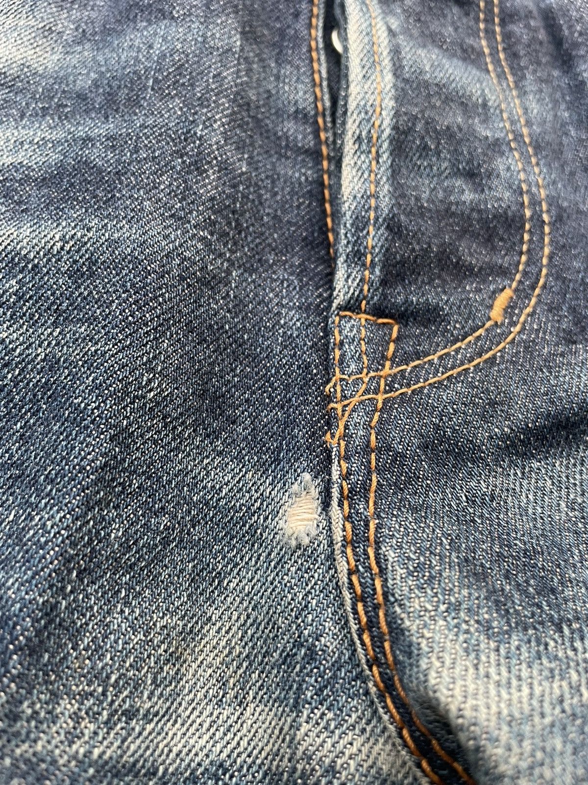 Japanese Brand Mark a Vintage Aging Wash Denim Size US 32 / EU 48 - 23 Thumbnail