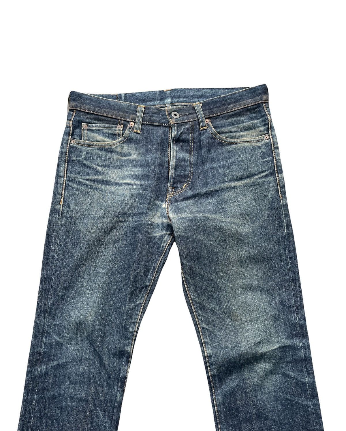 Japanese Brand Mark a Vintage Aging Wash Denim Size US 32 / EU 48 - 4 Thumbnail