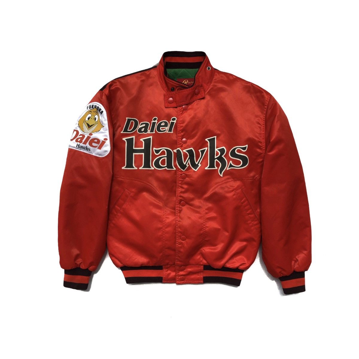 Asics Vintage Rawlings By Asics FUKUOKA DAIEI HAWKS Varsity Jacket Size US L / EU 52-54 / 3 - 4 Thumbnail