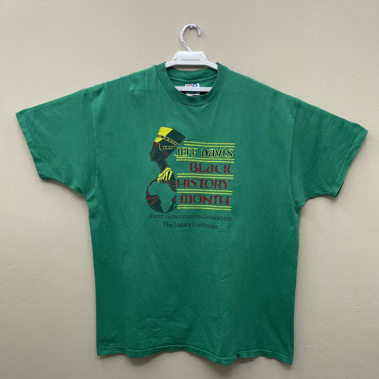 Beauty Beast × Vintage Vintage 90s T-Shirt Jeff Davis Black History Size US XXL / EU 58 / 5 - 1 Thumbnail