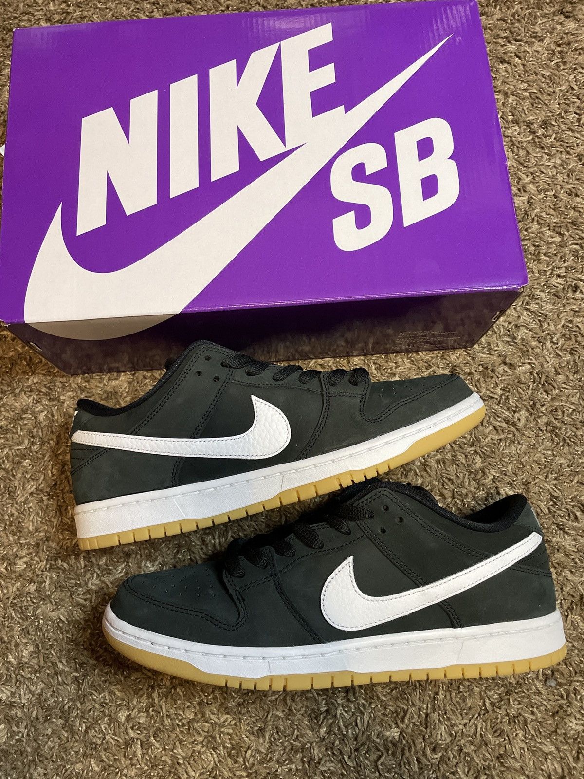 image of Nike Sb Dunk Low Pro Black/white-Black Shoes, Men's (Size 8)