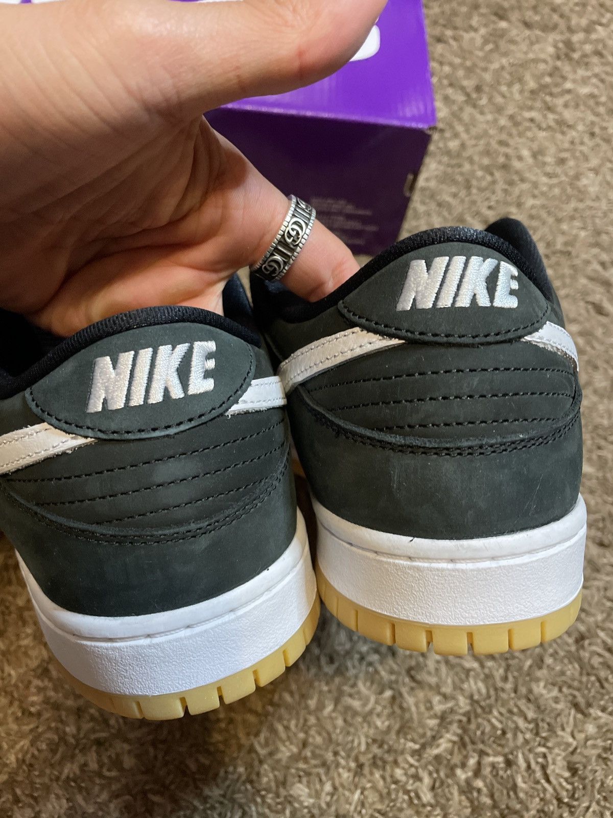 Nike Nike SB Dunk Low Pro Black/White-Black Size US 8 / EU 41 - 4 Thumbnail