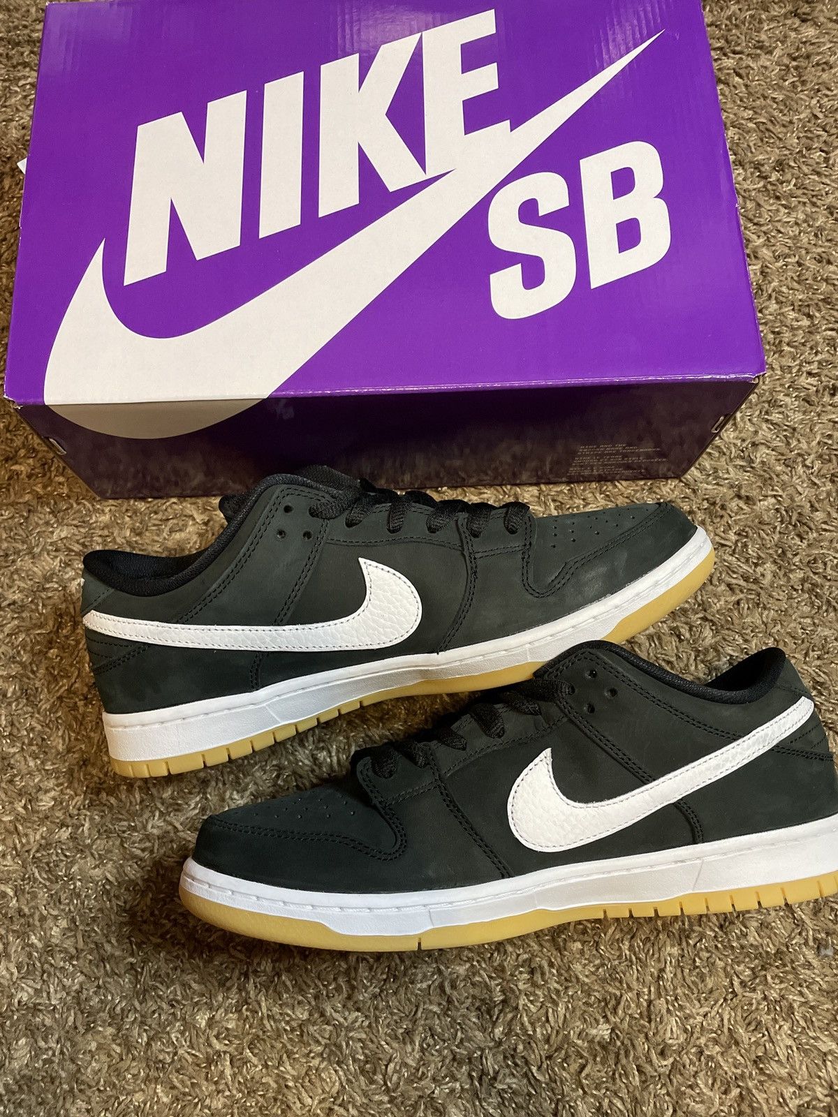 Nike Nike SB Dunk Low Pro Black/White-Black Size US 8 / EU 41 - 2 Thumbnail