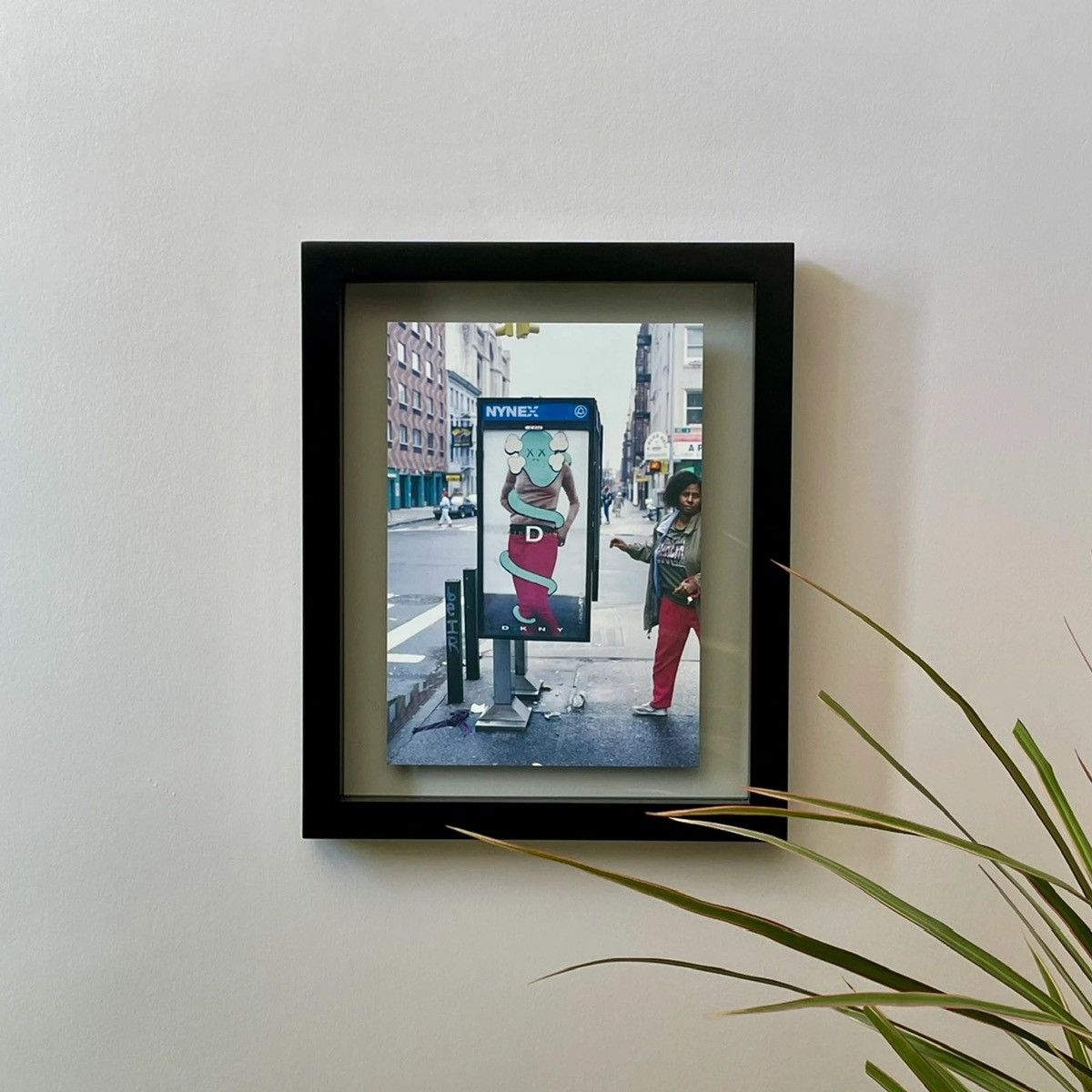 image of Kaws Acrylic On Dkny Advertisement Poster in Black, Men's