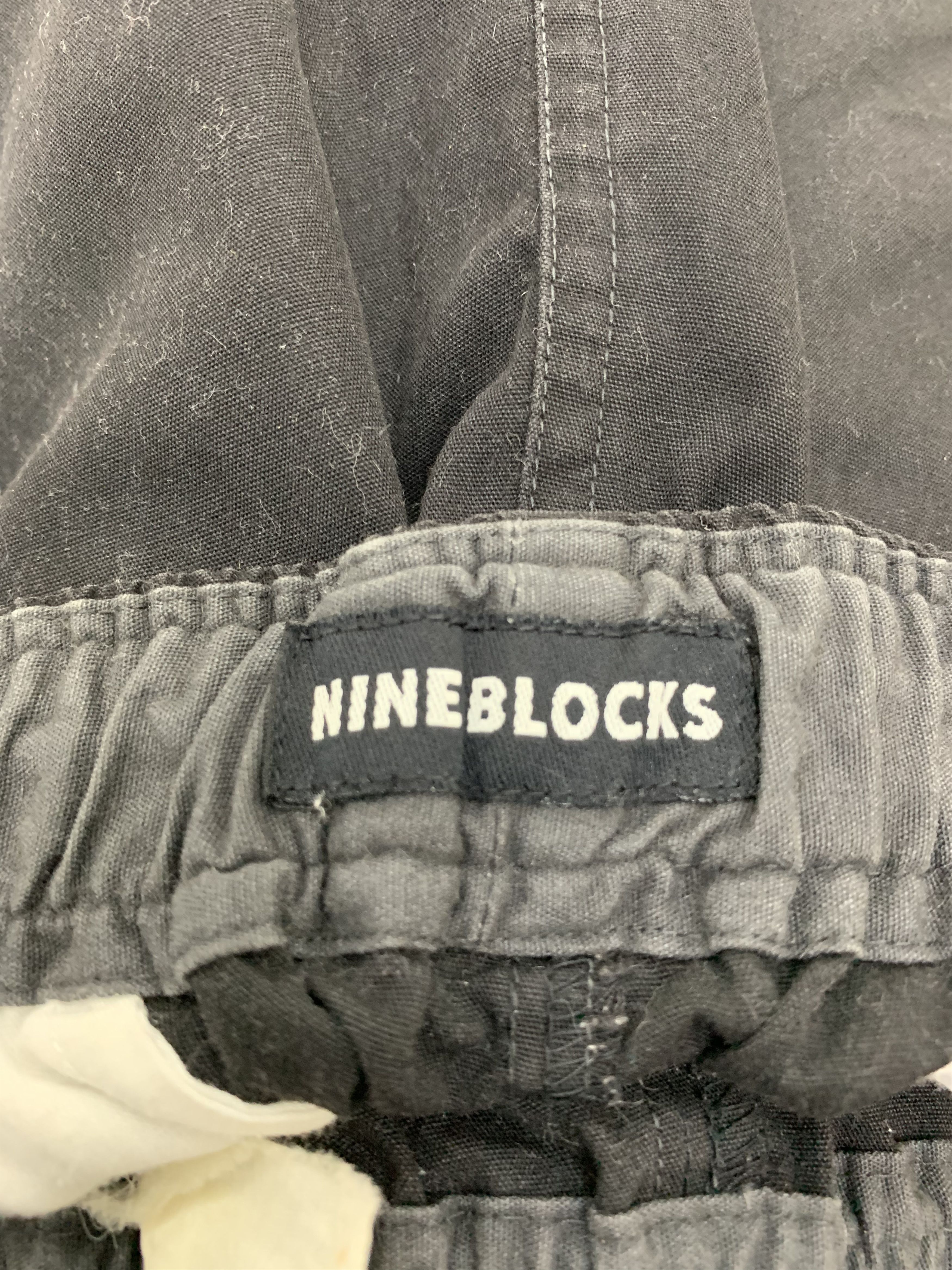 Japanese Brand Cargo Pants Nine Block Multipocket Black Streetwear Rare Size US 29 - 12 Thumbnail