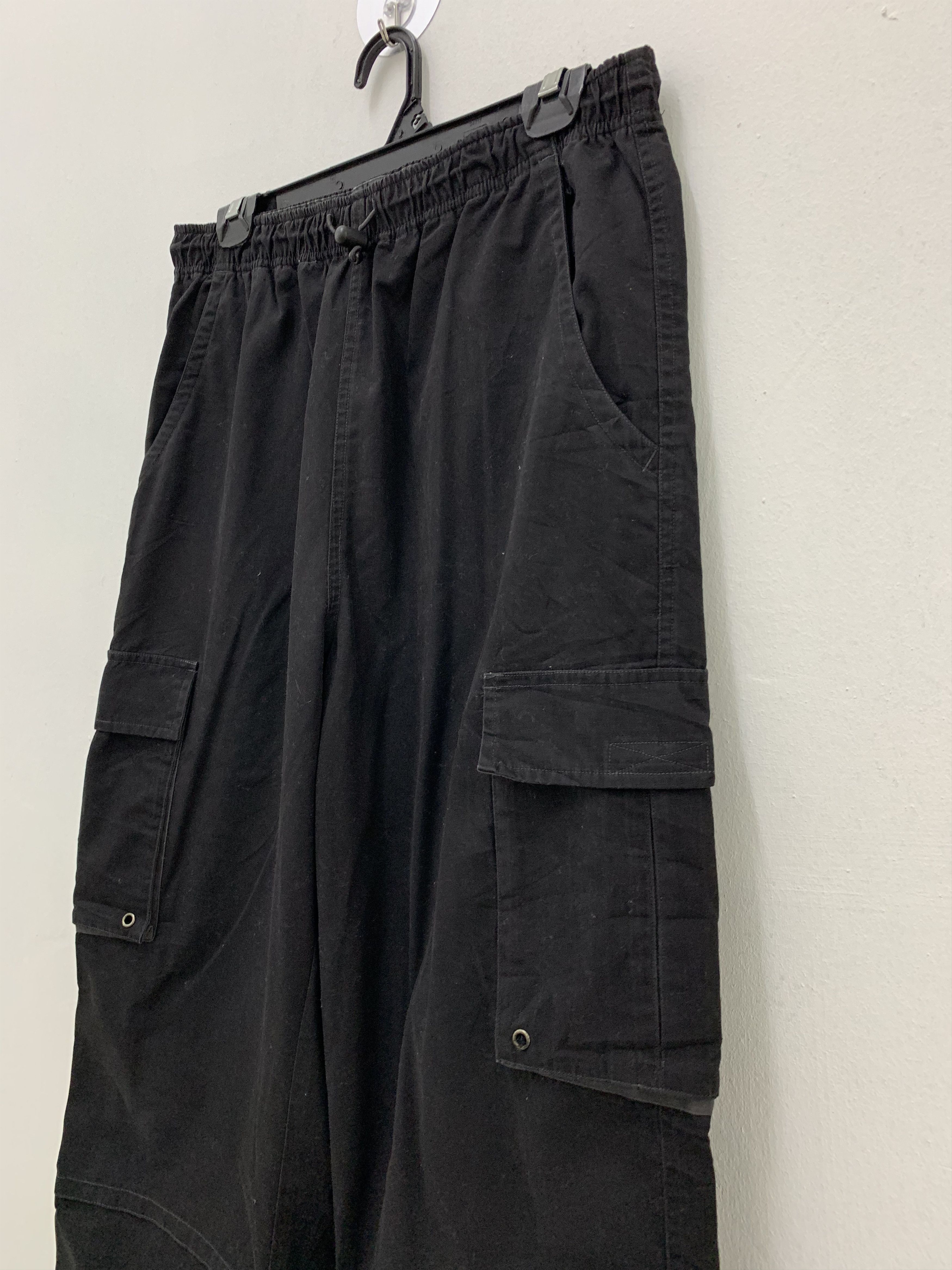 Japanese Brand Cargo Pants Nine Block Multipocket Black Streetwear Rare Size US 29 - 6 Thumbnail