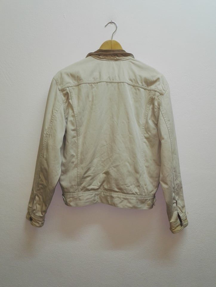 Lee 🔥Rare🔥 Lee Raider Leather & Denim Brown Jacket (c27) Size US M / EU 48-50 / 2 - 4 Thumbnail