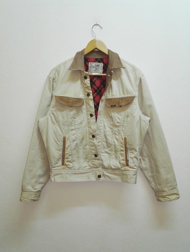 Lee 🔥Rare🔥 Lee Raider Leather & Denim Brown Jacket (c27) Size US M / EU 48-50 / 2 - 2 Thumbnail