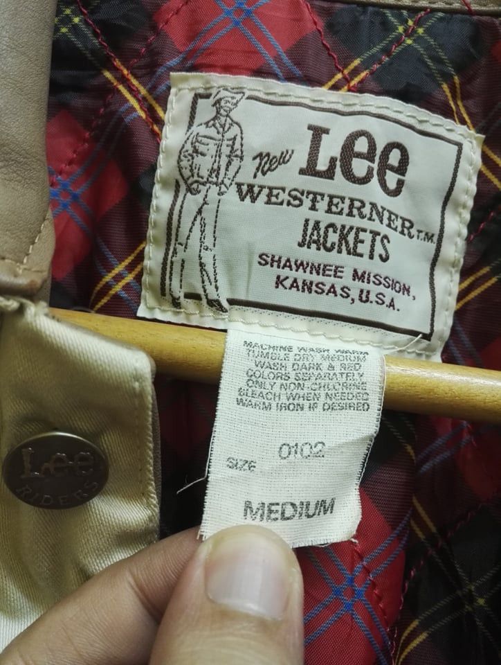 Lee 🔥Rare🔥 Lee Raider Leather & Denim Brown Jacket (c27) Size US M / EU 48-50 / 2 - 9 Thumbnail