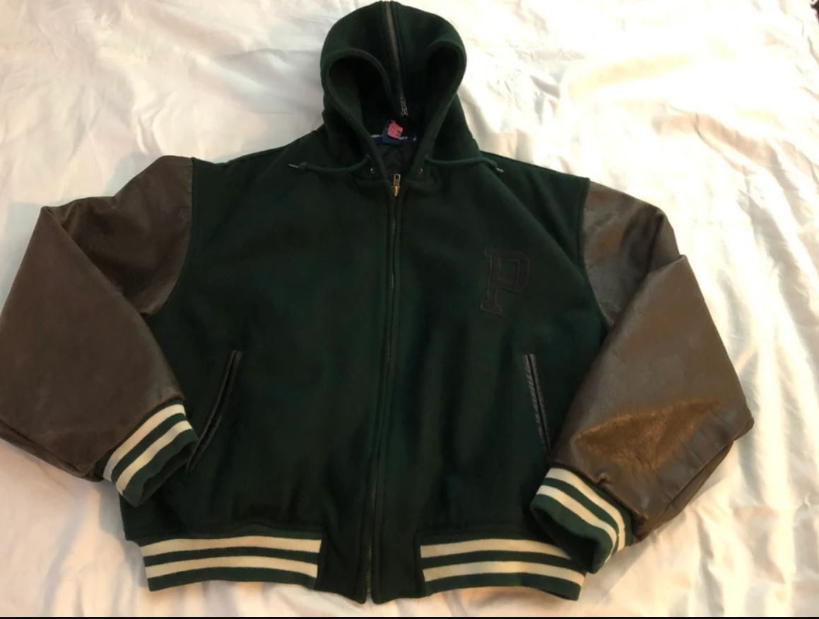 Polo Ralph Lauren Vintage Polo Ralph Lauren P Varsity Hooded Jacket XL Size US XL / EU 56 / 4 - 16 Thumbnail