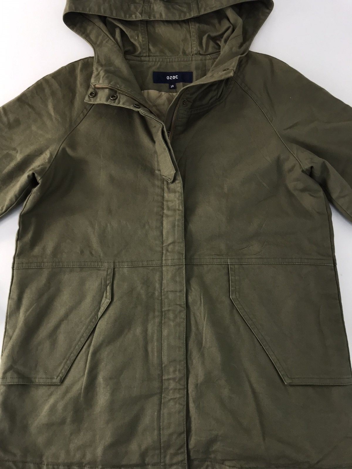 Vintage Ozoc Hoodies Jacket Zipper Military Khakis Size US S / EU 44-46 / 1 - 2 Thumbnail