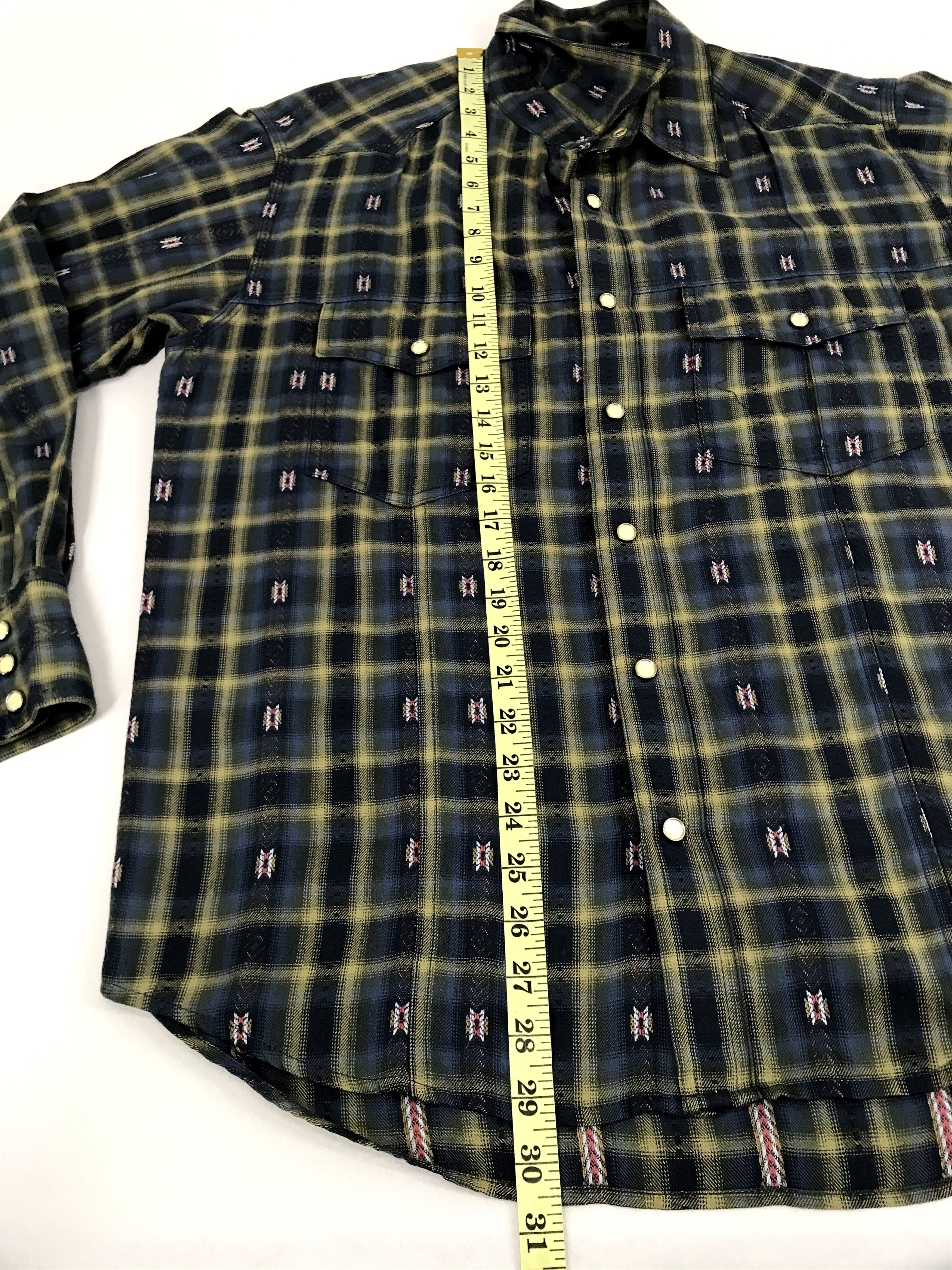 Flannel Vintage Fox Fire Snap Button Western Flannel Shirt Size US L / EU 52-54 / 3 - 10 Thumbnail