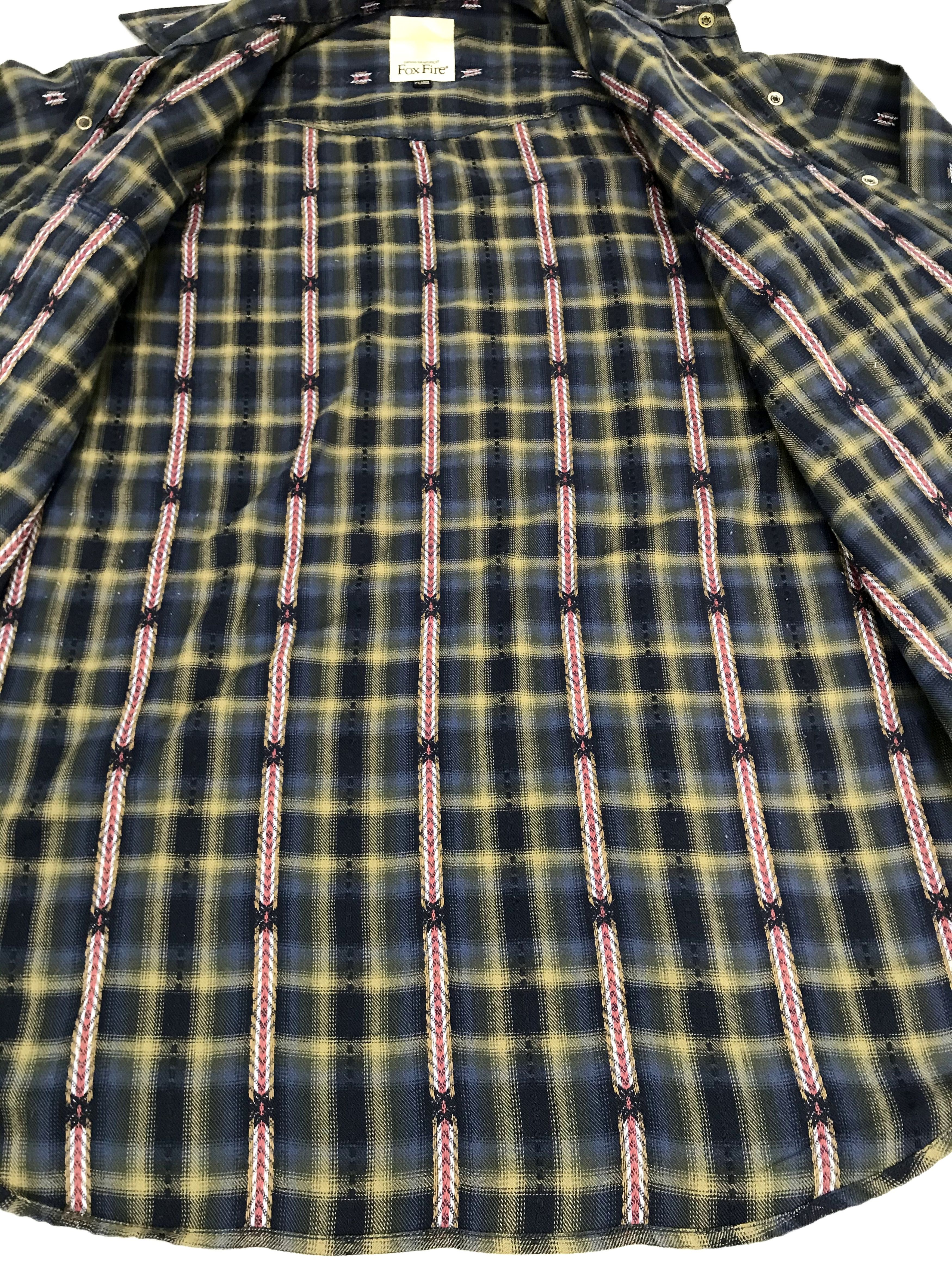 Flannel Vintage Fox Fire Snap Button Western Flannel Shirt Size US L / EU 52-54 / 3 - 5 Thumbnail