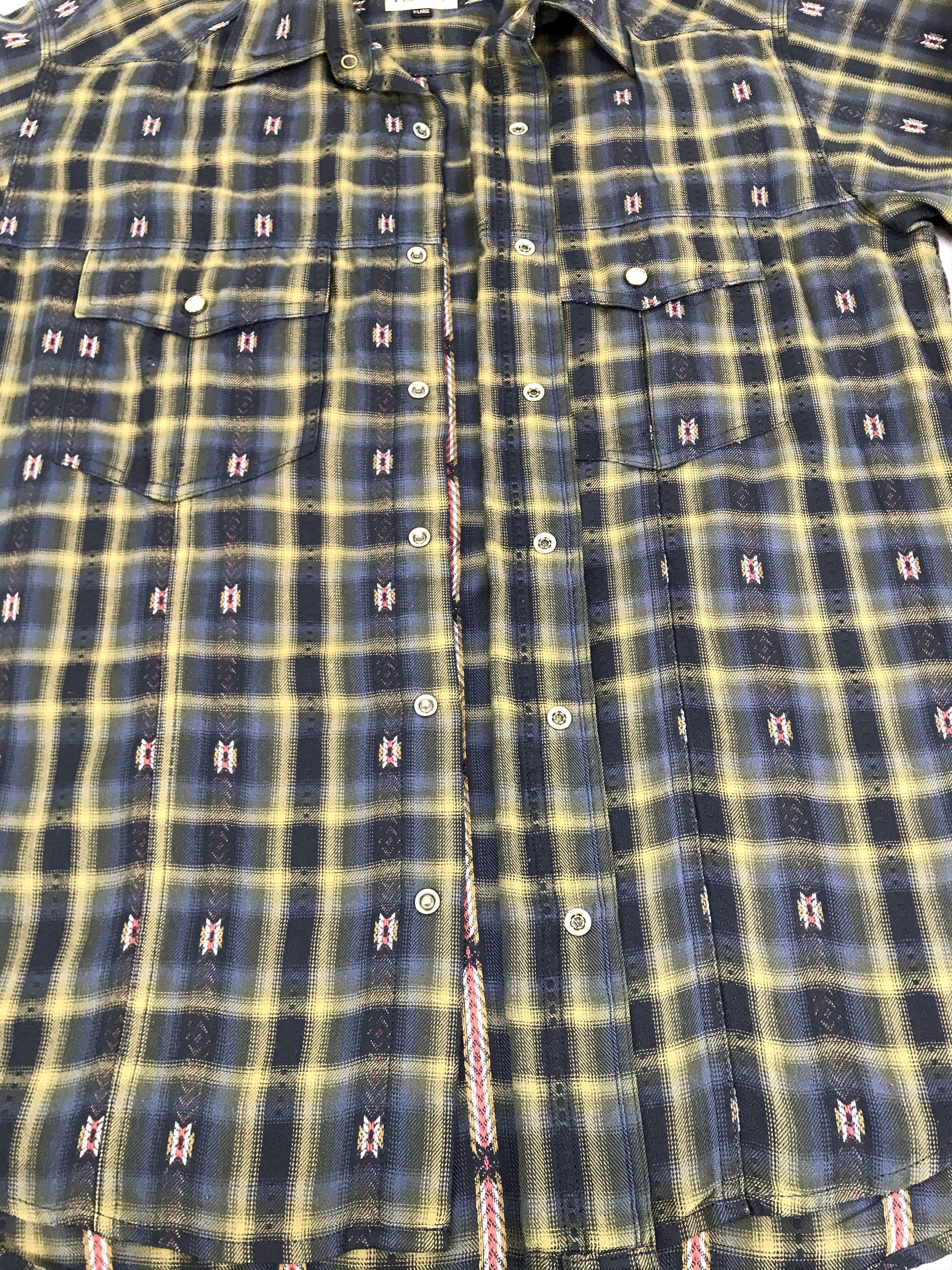 Flannel Vintage Fox Fire Snap Button Western Flannel Shirt Size US L / EU 52-54 / 3 - 4 Thumbnail