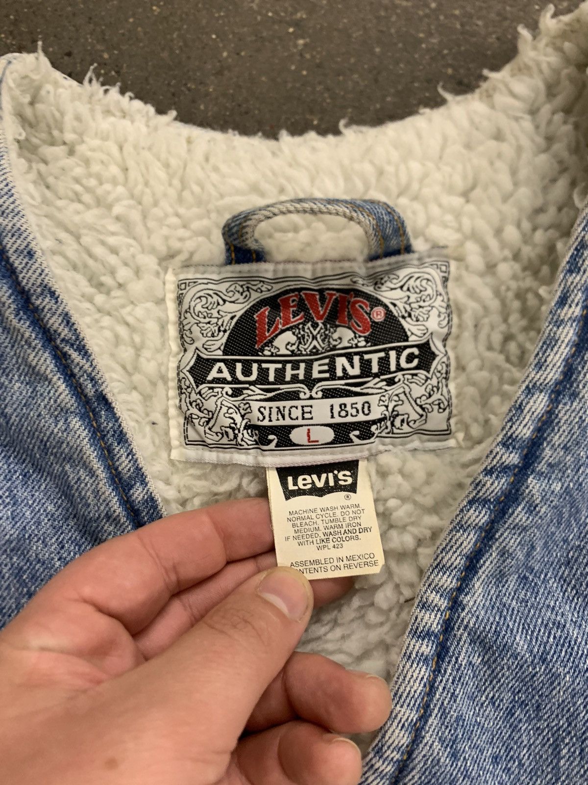 Vintage Levi’s Sherpa Lined Denim Vest