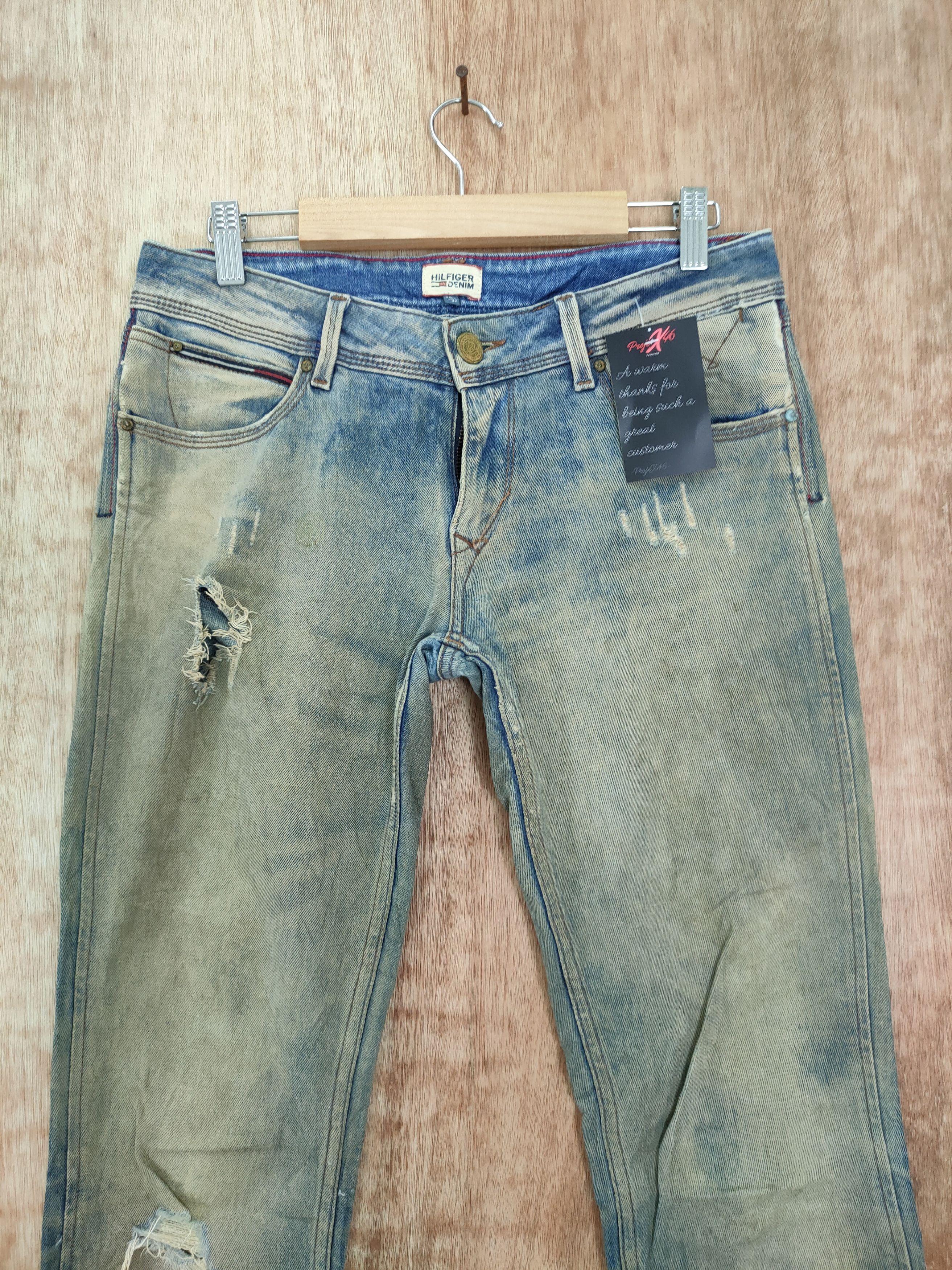 Tommy Hilfiger DL tommy Hilfiger distressed vtg thrash denim pants #46-087 Size 28" / US 6 / IT 42 - 3 Thumbnail