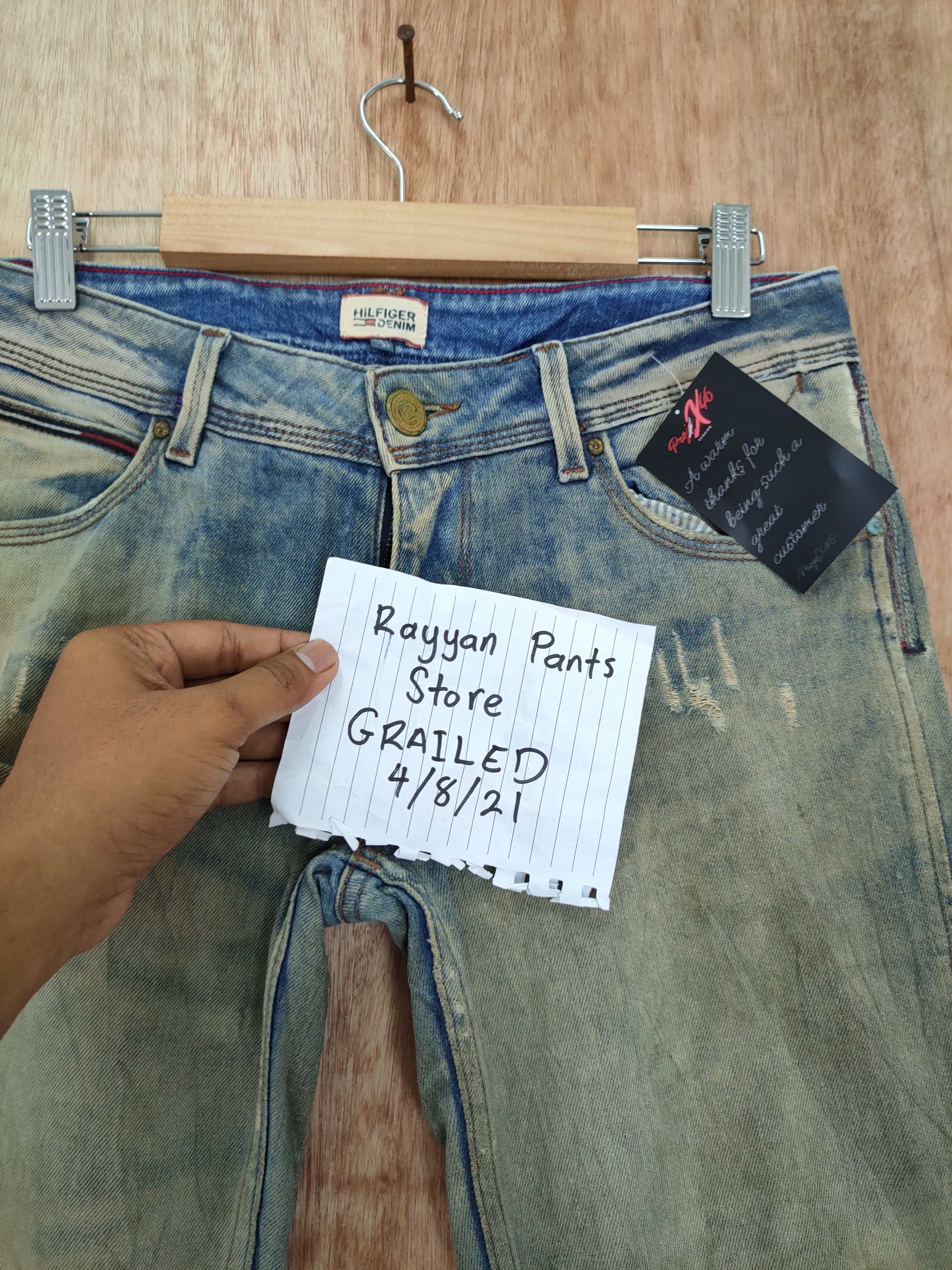 Tommy Hilfiger DL tommy Hilfiger distressed vtg thrash denim pants #46-087 Size 28" / US 6 / IT 42 - 7 Thumbnail