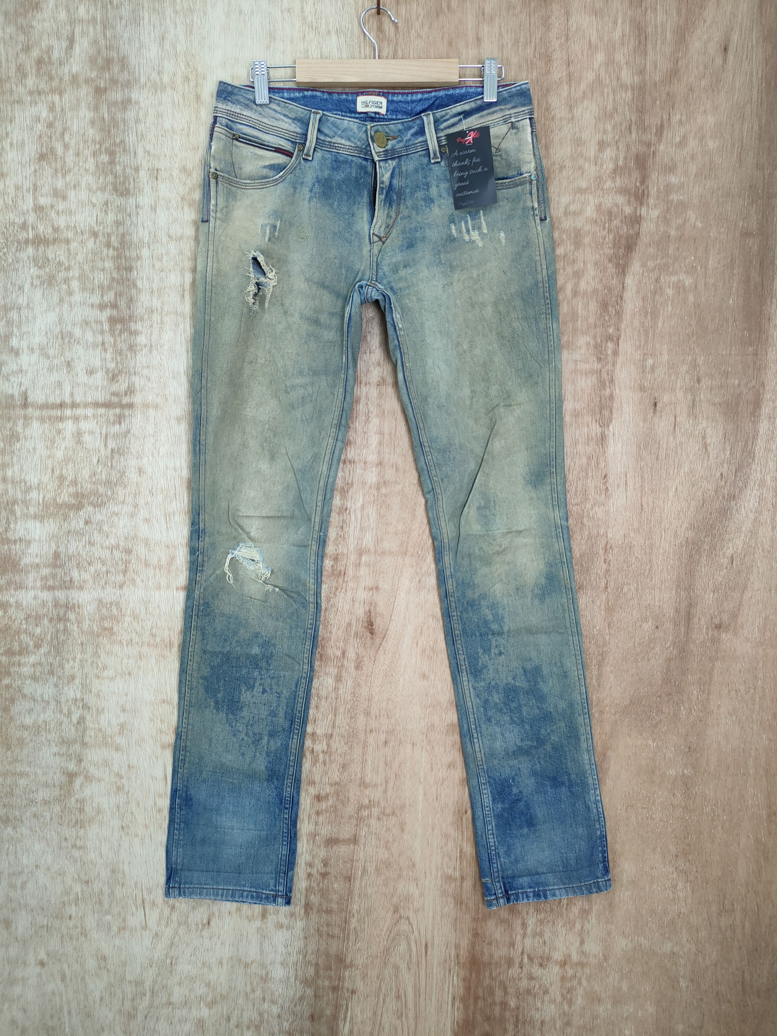 Tommy Hilfiger DL tommy Hilfiger distressed vtg thrash denim pants #46-087 Size 28" / US 6 / IT 42 - 1 Thumbnail