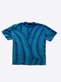 Louis Vuitton Stone Blue Cotton Zulu Statue Crew Neck T-Shirt M