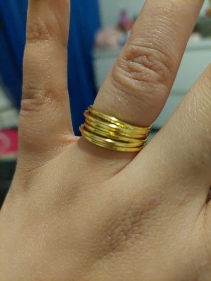 Other Gold Color Multilayer Winding Adjustable Ring Size ONE SIZE - 7 Thumbnail