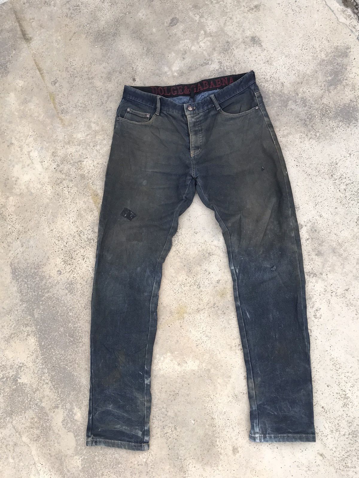 Designer × Dolce & Gabbana STEALS💥 DOLCE & GABBANA DISTRESSED DENIM Size US 33 - 1 Thumbnail
