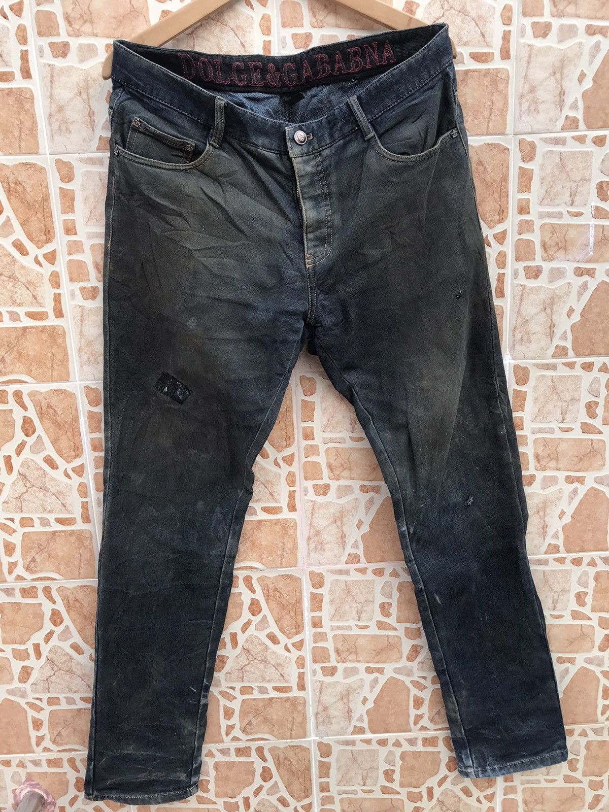 Designer × Dolce & Gabbana STEALS💥 DOLCE & GABBANA DISTRESSED DENIM Size US 33 - 2 Thumbnail