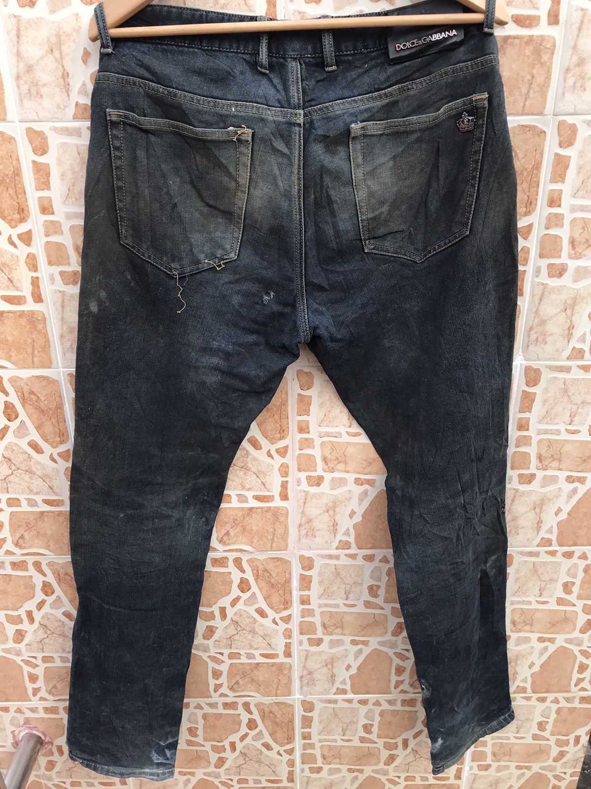 Designer × Dolce & Gabbana STEALS💥 DOLCE & GABBANA DISTRESSED DENIM Size US 33 - 3 Thumbnail