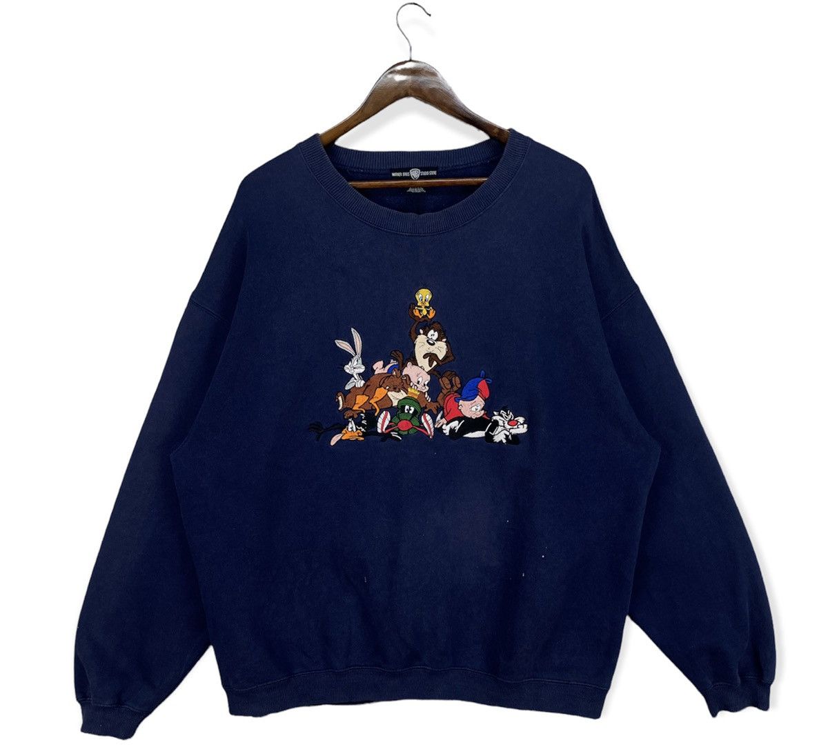 Warner Bros Vintage 90s Warner Bros Sweatshirt Size US L / EU 52-54 / 3 - 1 Thumbnail