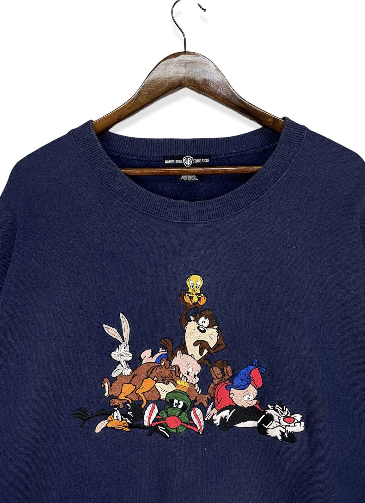 Warner Bros Vintage 90s Warner Bros Sweatshirt Size US L / EU 52-54 / 3 - 2 Thumbnail