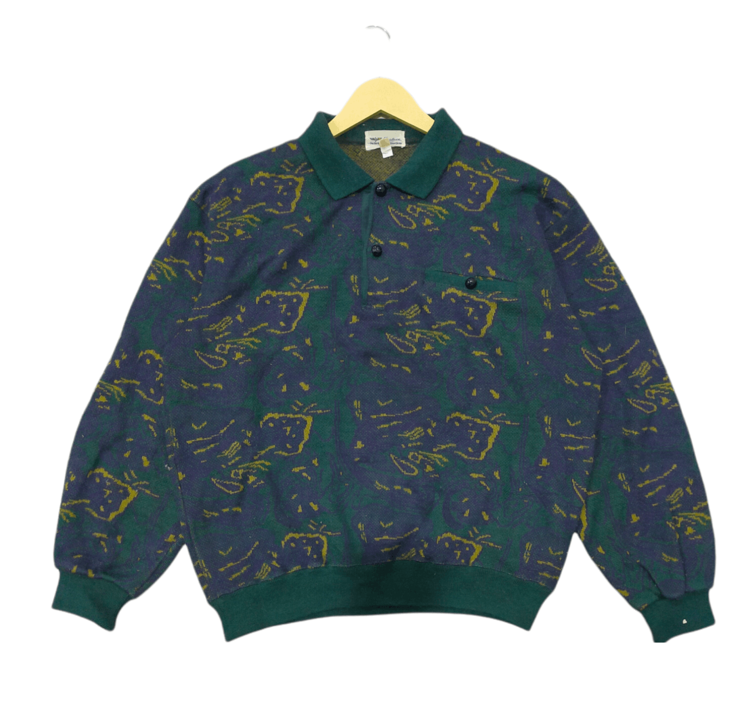 Japanese Brand Dalace Knitwear Button Sweatshirt Size US L / EU 52-54 / 3 - 1 Thumbnail