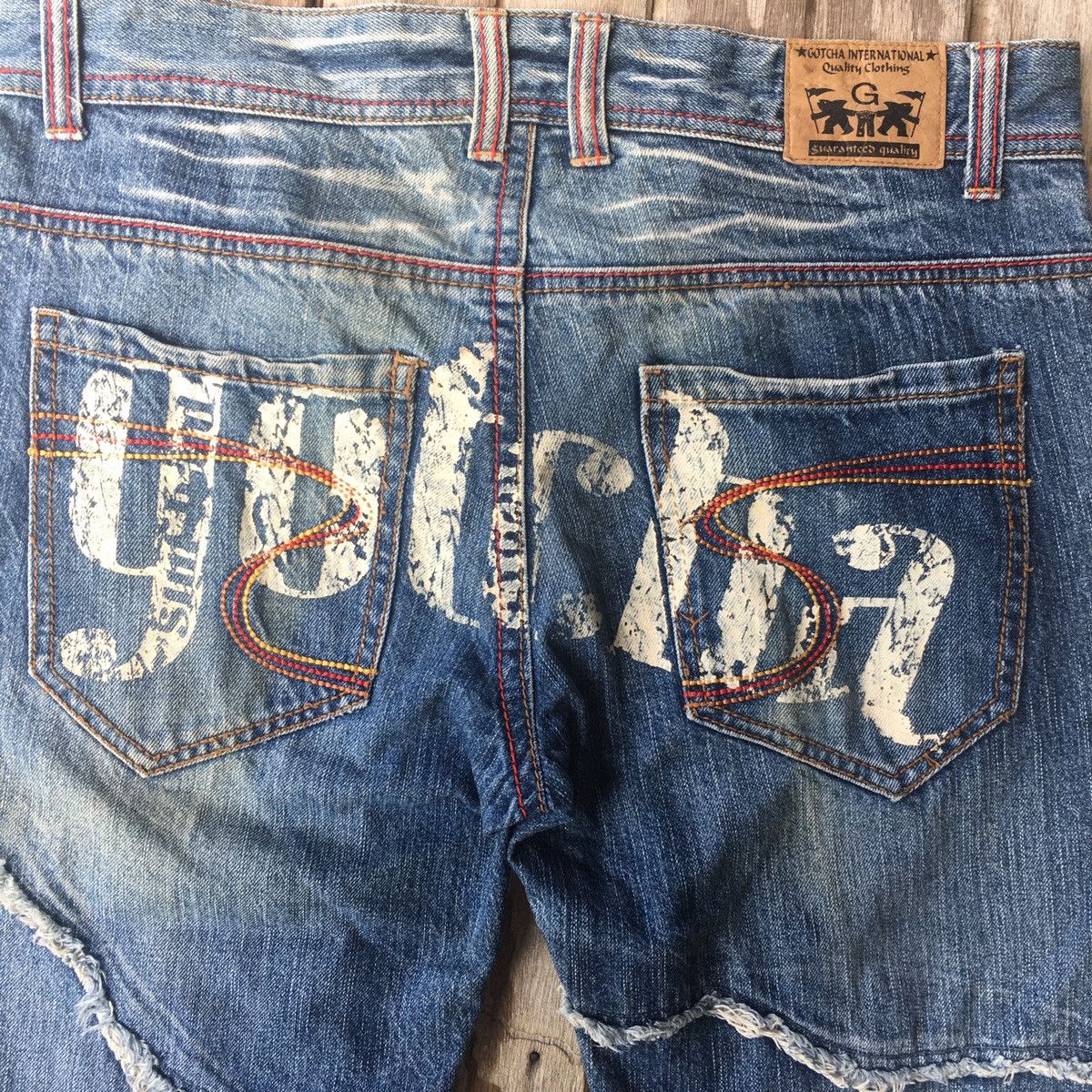 Gotcha Thrashed Vintage Gotcha Surfboard ERD GRUNGE JEANS Size US 36 / EU 52 - 3 Thumbnail