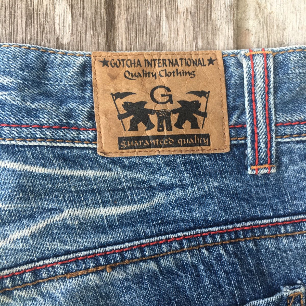 Gotcha Thrashed Vintage Gotcha Surfboard ERD GRUNGE JEANS Size US 36 / EU 52 - 4 Thumbnail