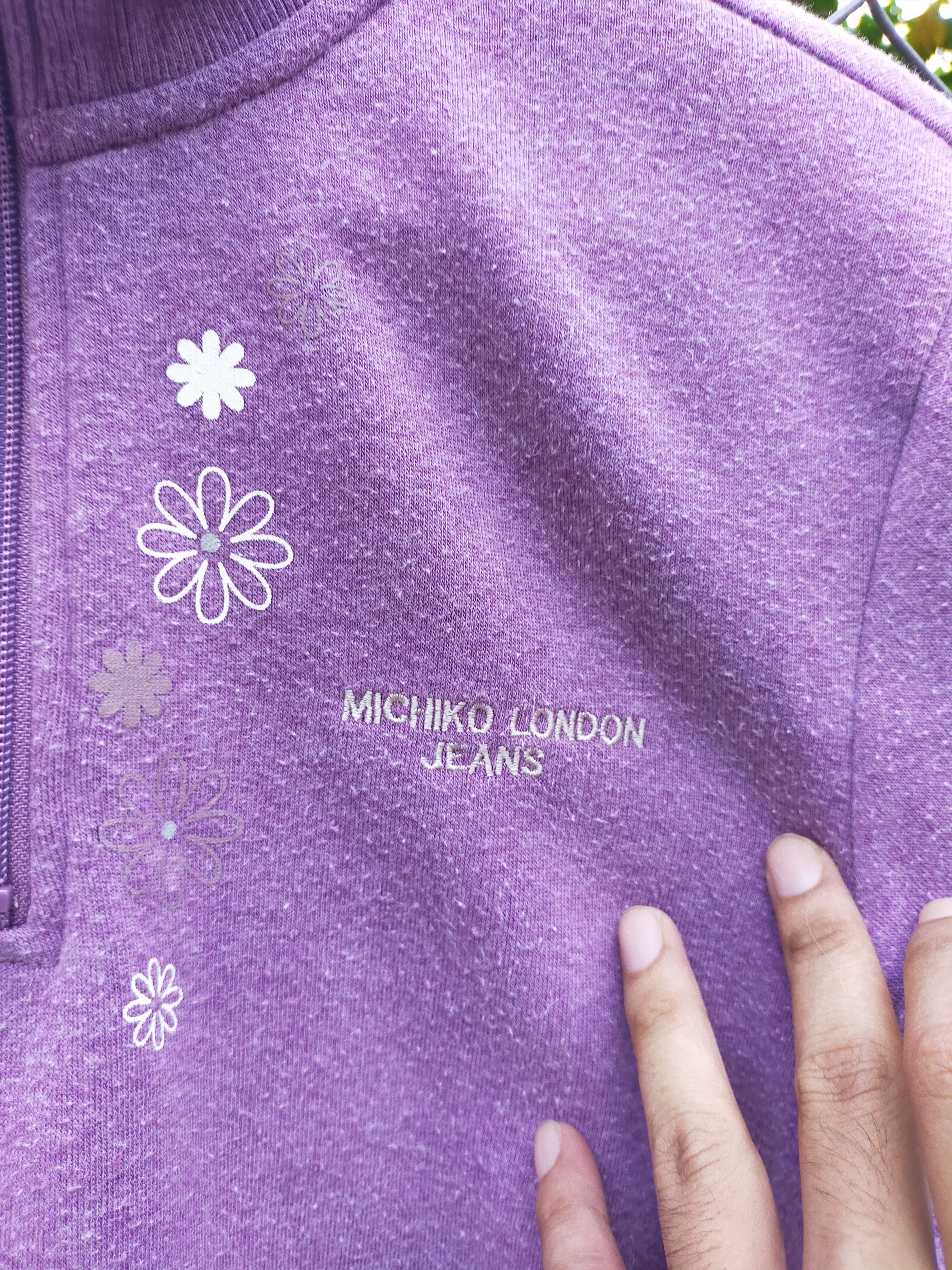 Japanese Brand × Michiko Koshino London Michiko London Flowers Quarter Zip Sweatshirt Size US L / EU 52-54 / 3 - 2 Thumbnail