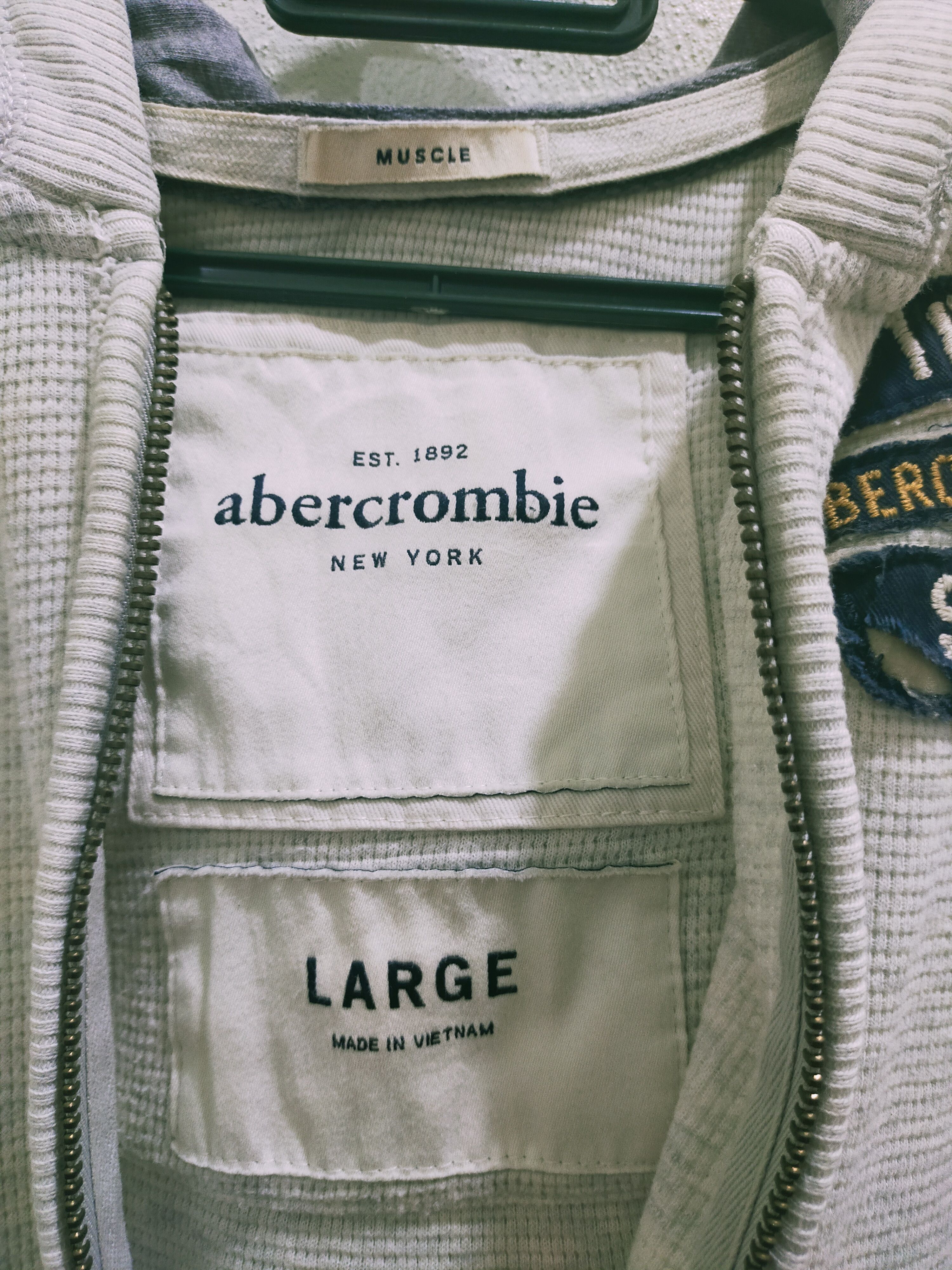 Muscle Abercrombie Patchwork Hoodie Sweatshirt