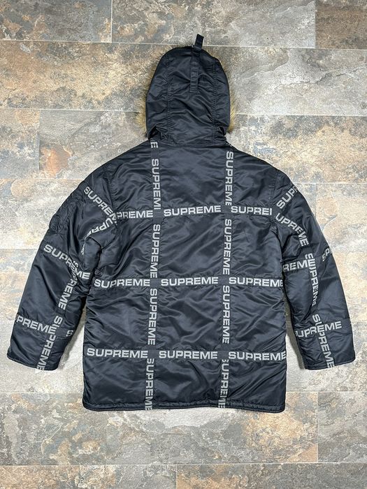 Supreme logo tape parka n-3b 2018 - マウンテンパーカー