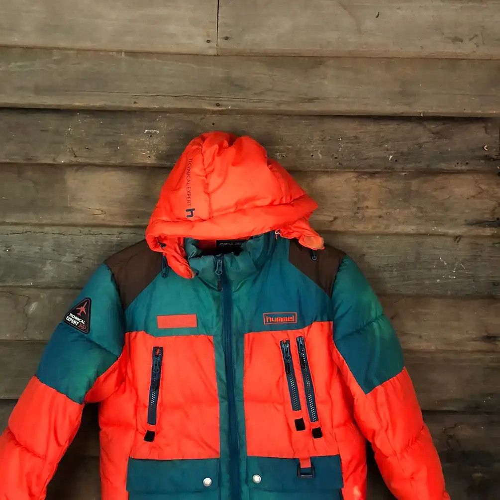 Japanese Brand × Vintage Hummel Green Orange Parkas Hoodie #765 Size US M / EU 48-50 / 2 - 2 Thumbnail