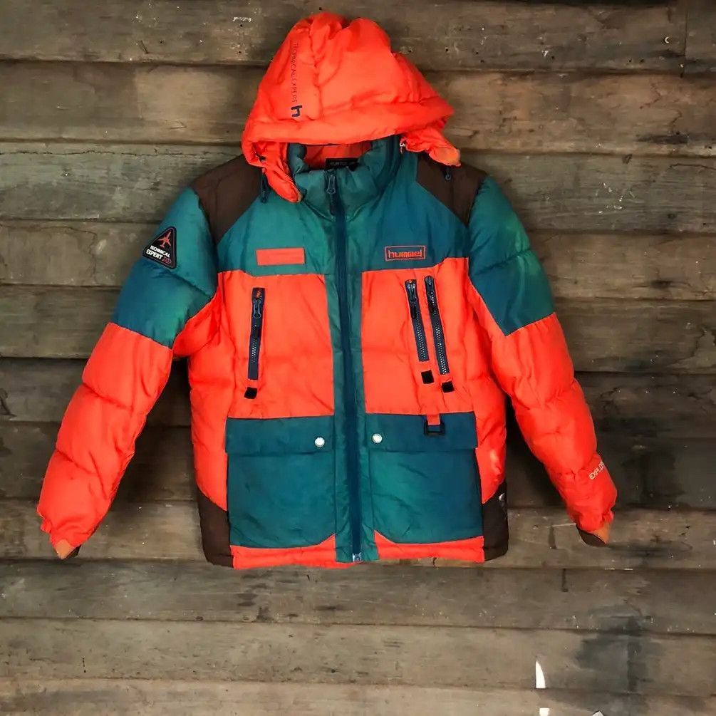 Japanese Brand × Vintage Hummel Green Orange Parkas Hoodie #765 Size US M / EU 48-50 / 2 - 3 Thumbnail