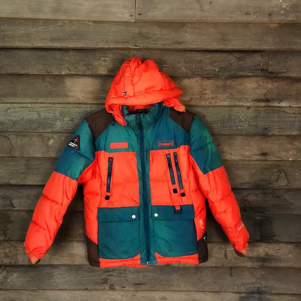 Japanese Brand × Vintage Hummel Green Orange Parkas Hoodie #765 Size US M / EU 48-50 / 2 - 1 Thumbnail