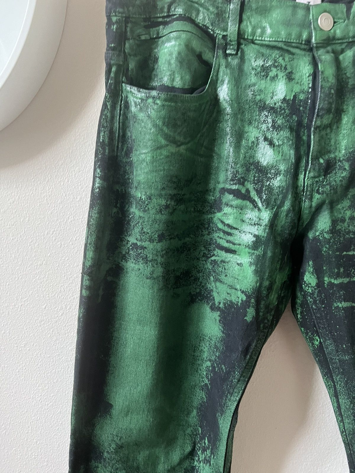 1017 ALYX 9SM 1017 ALYX 9SM Green Paint Jeans Size US 34 / EU 50 - 5 Thumbnail