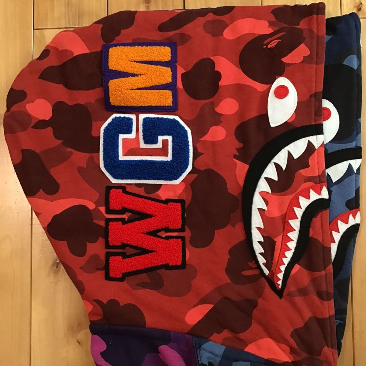 Bape BAPE Double shark full zip hoodie crazy camo a bathing ape Size US XXL / EU 58 / 5 - 4 Thumbnail