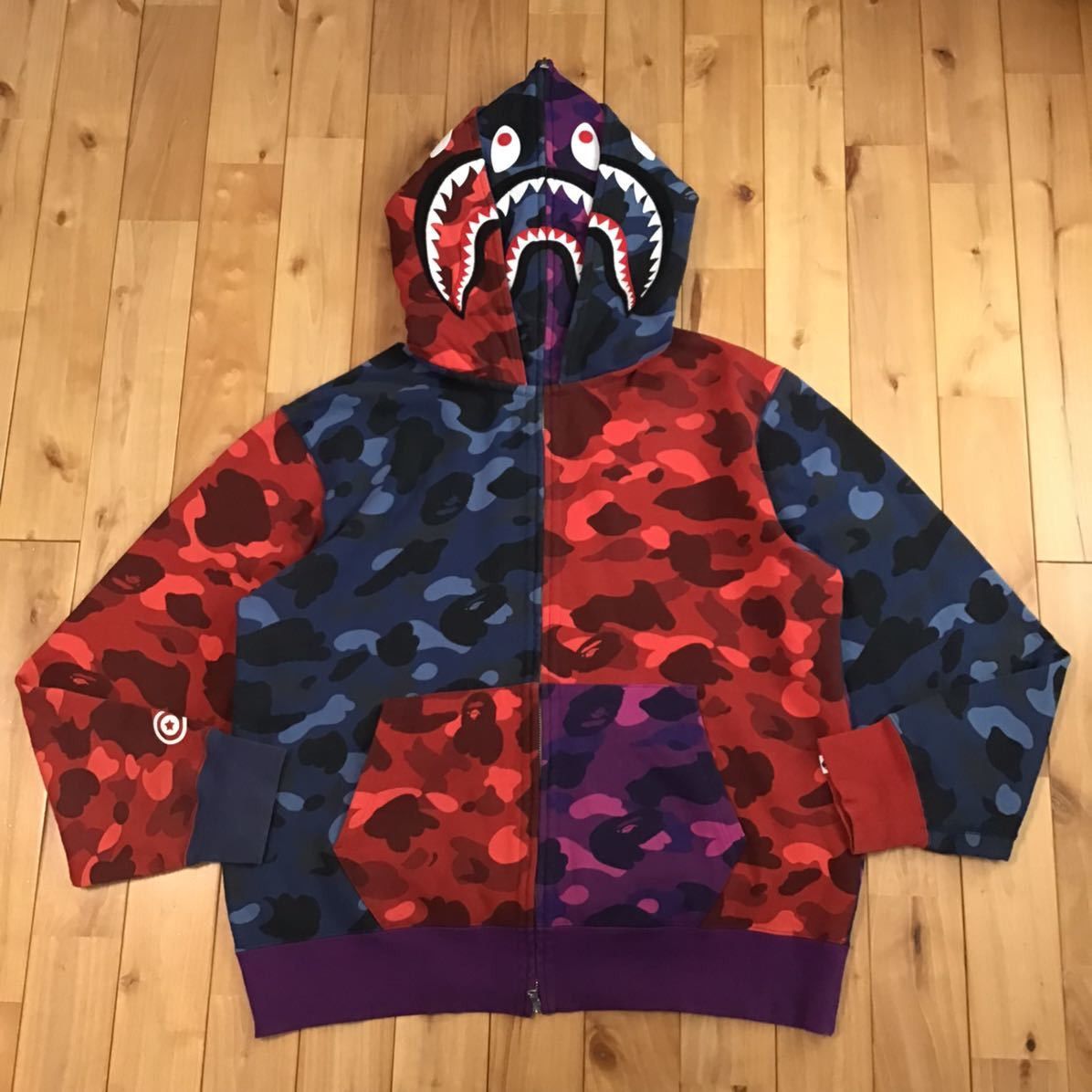 Bape Shark Hoodie Blue Purple Grailed