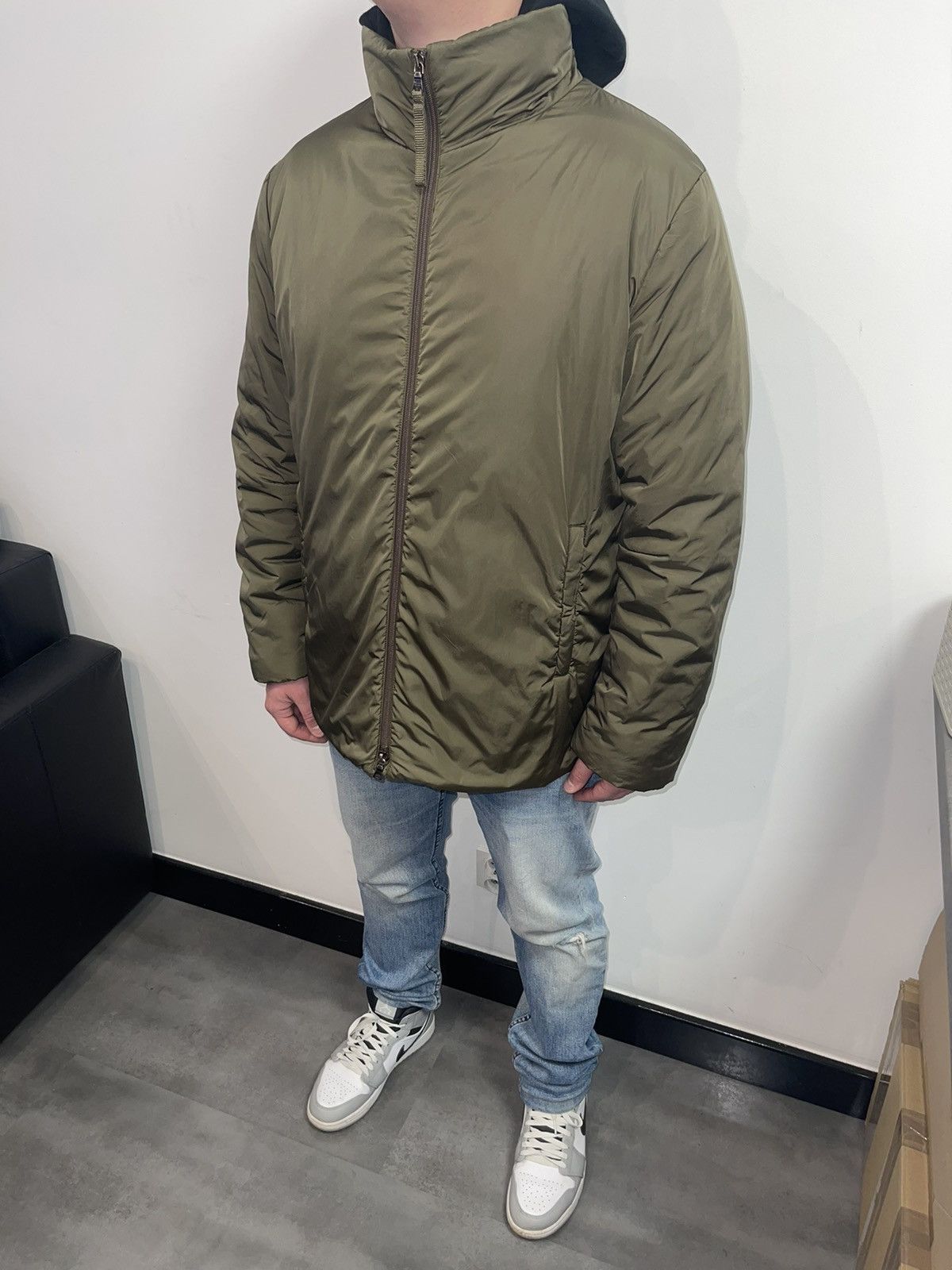Prada Archive Prada Red Tab Swamp Green Technical Light Jacket Size US L / EU 52-54 / 3 - 3 Thumbnail