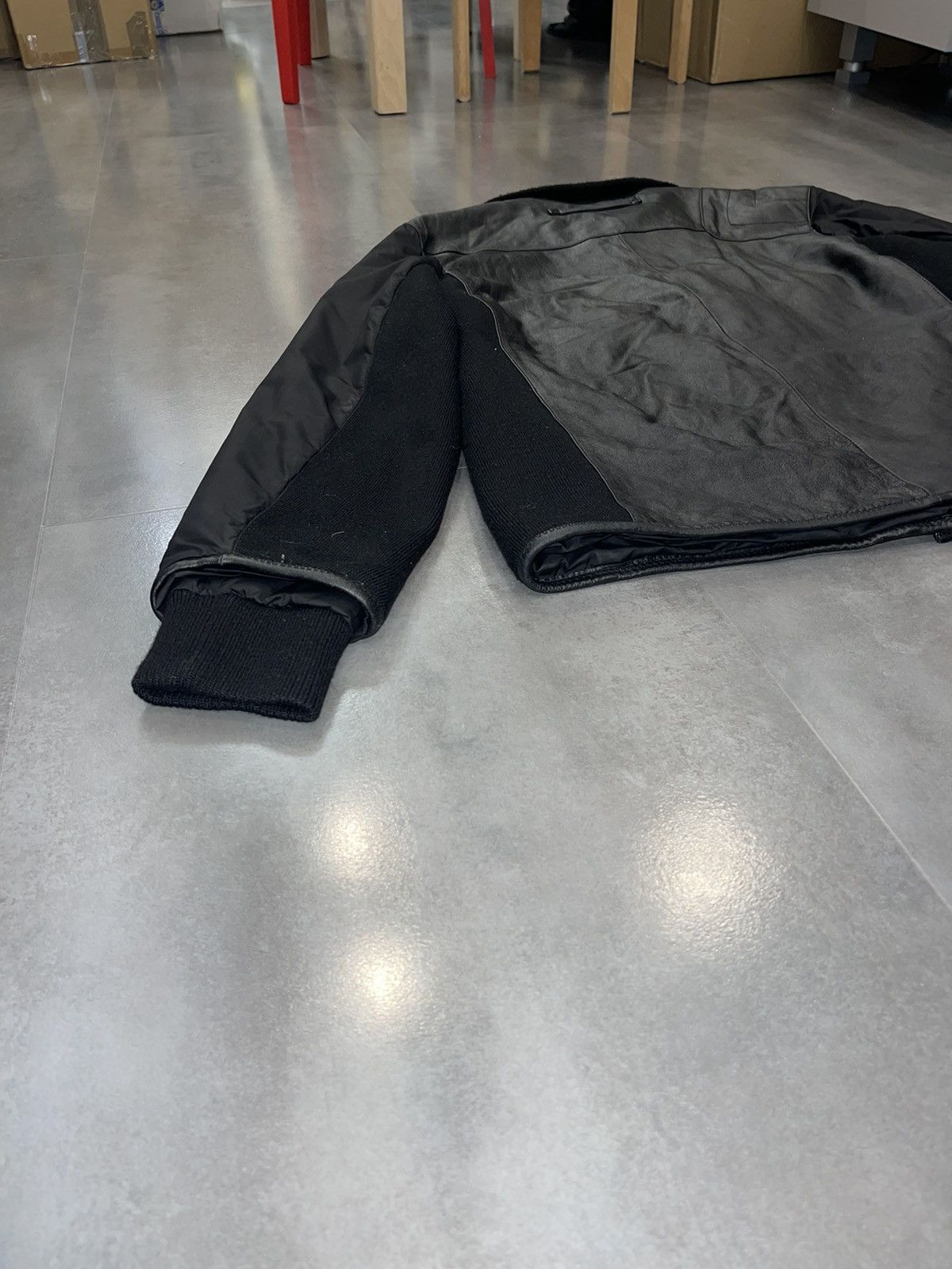 Prada Archive Prada Black Leather Jacket Size US L / EU 52-54 / 3 - 12 Thumbnail