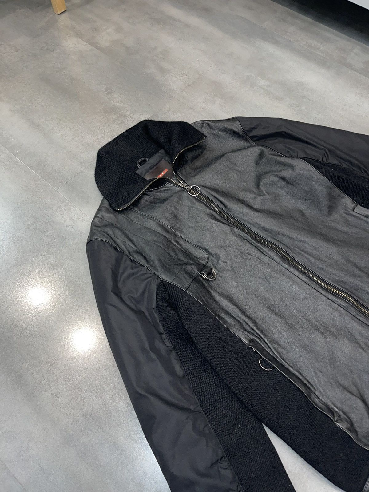 Prada Archive Prada Black Leather Jacket Size US L / EU 52-54 / 3 - 9 Thumbnail